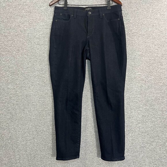 Talbots Jeans Women 8P Black Slim Ankle Curvy Mid Rise Straight Leg Casual - Picture 12 of 13